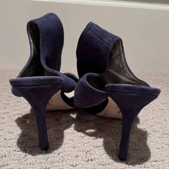 Sam Edelman - "Zaida" Platform Zipper Pump/Heel - Blue, Size 7.5 - Picture 5 of 9